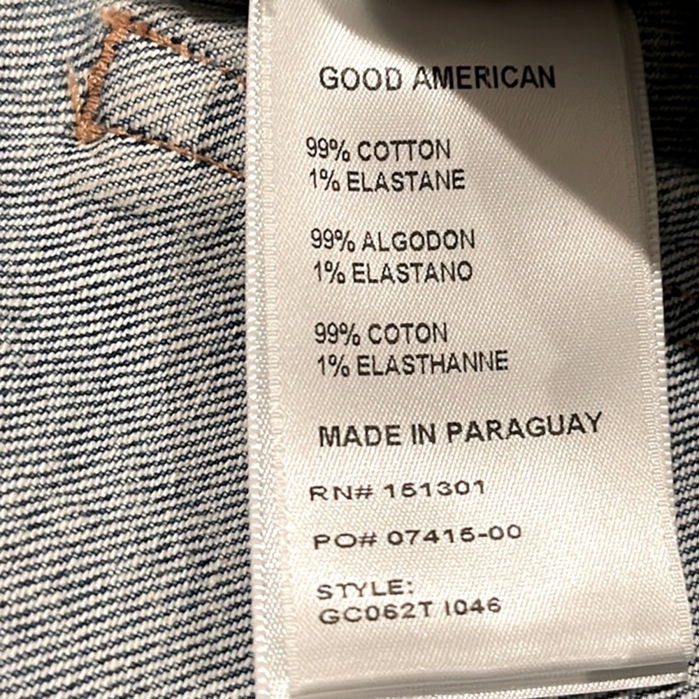 Good American Good Classic Distressed Straight Leg Jeans - Picture 6 of 7